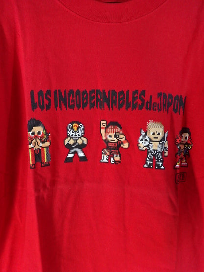 L.I.J. "DOTSWRESTLER" T-shirt (1) (red)