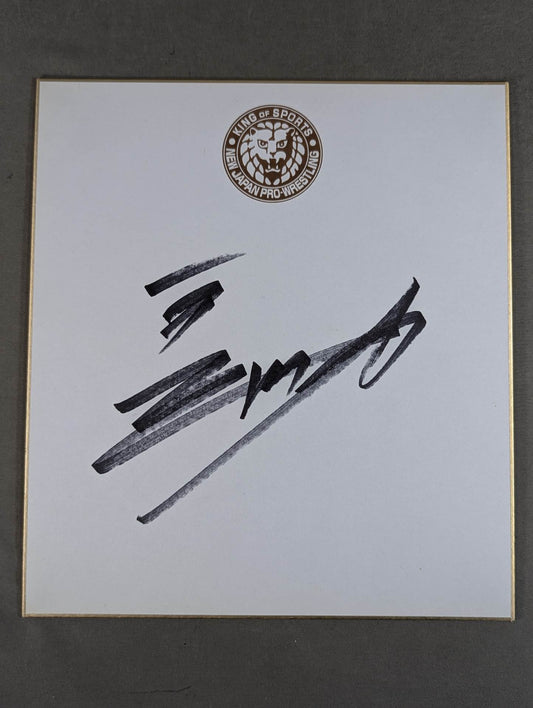 Riki Choshu  (Lion Mark Shikishi ( Autograph board ) )