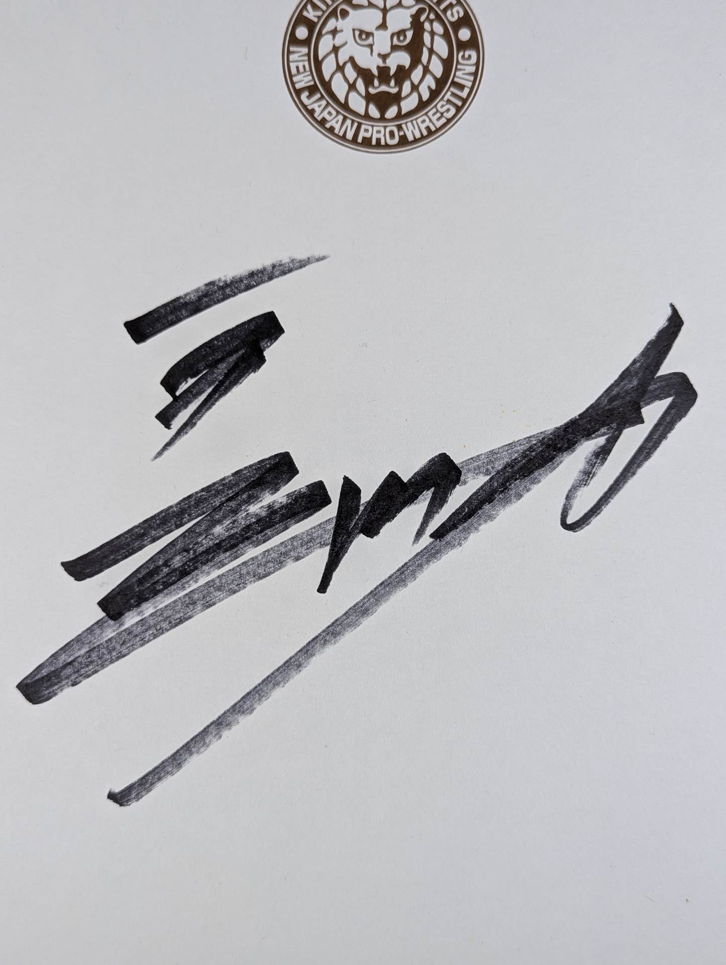 Riki Choshu  (Lion Mark Shikishi ( Autograph board ) )