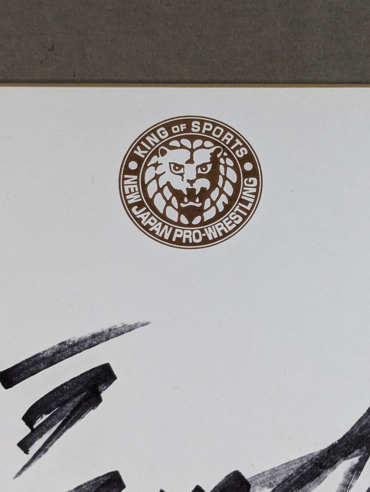 Riki Choshu  (Lion Mark Shikishi ( Autograph board ) )