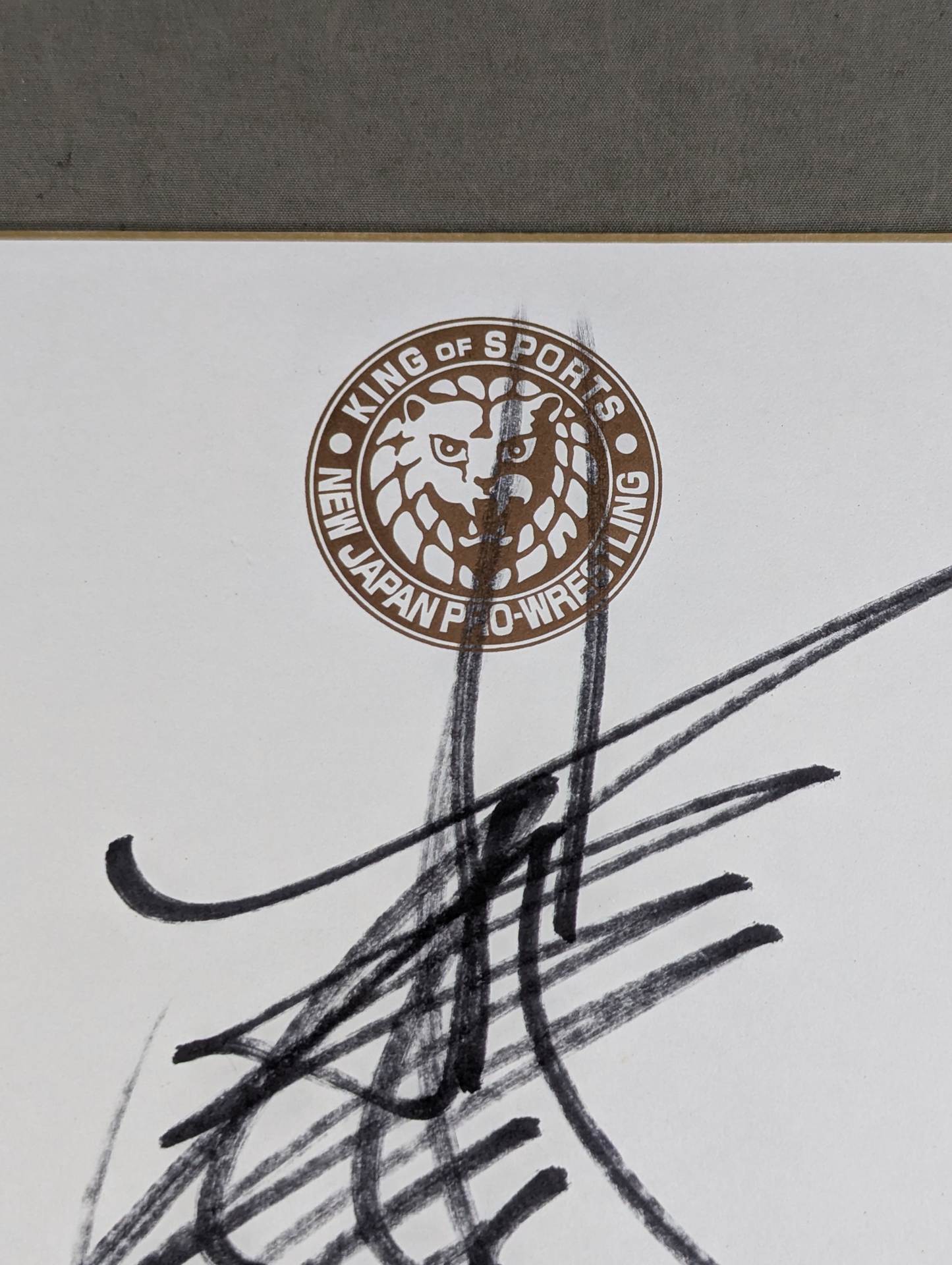 Hiroyoshi Tenzan  (Lion Mark Shikishi ( Autograph board ) )