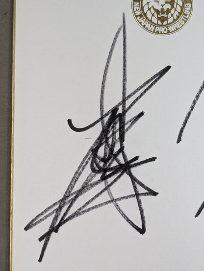 ★ Friendship Tag ★ Team Hiroyoshi Tenzan & Takashi Iizuka  (Lion Mark Shikishi ( Autograph board ) )