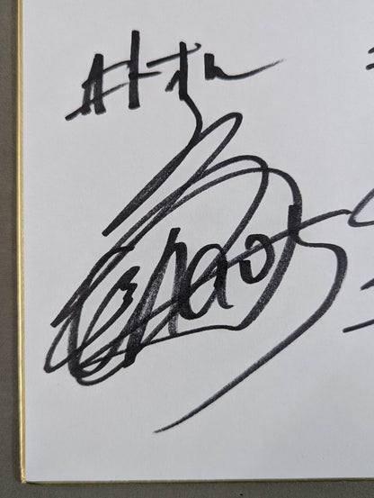 Toru Yano  &Hiroshi Tanahashi (Lion Mark Shikishi ( Autograph board ) ・ With photo)