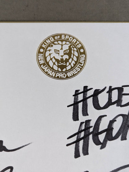 Toru Yano  &Hiroshi Tanahashi (Lion Mark Shikishi ( Autograph board ) ・ With photo)