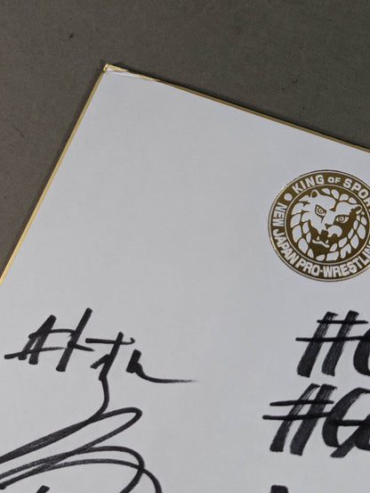 Toru Yano  &Hiroshi Tanahashi (Lion Mark Shikishi ( Autograph board ) ・ With photo)