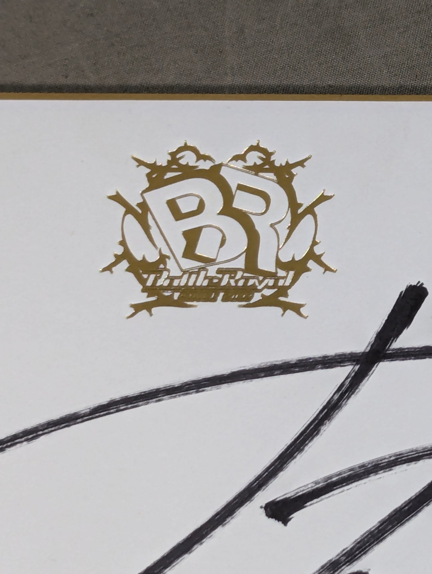 丸藤正道(バトルロイヤル専用色紙・写真シール貼付)