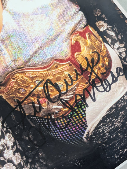 Mil Mascaras  hand signed autograph  Panel Pro-Photo (A-4)