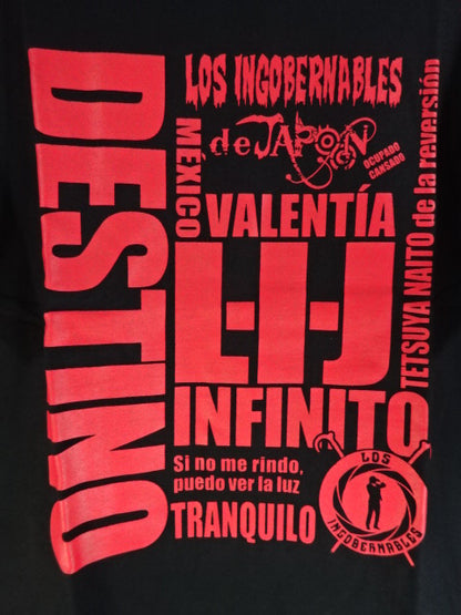 内藤哲也×L・I・J Tシャツ(ブラック×レッド)