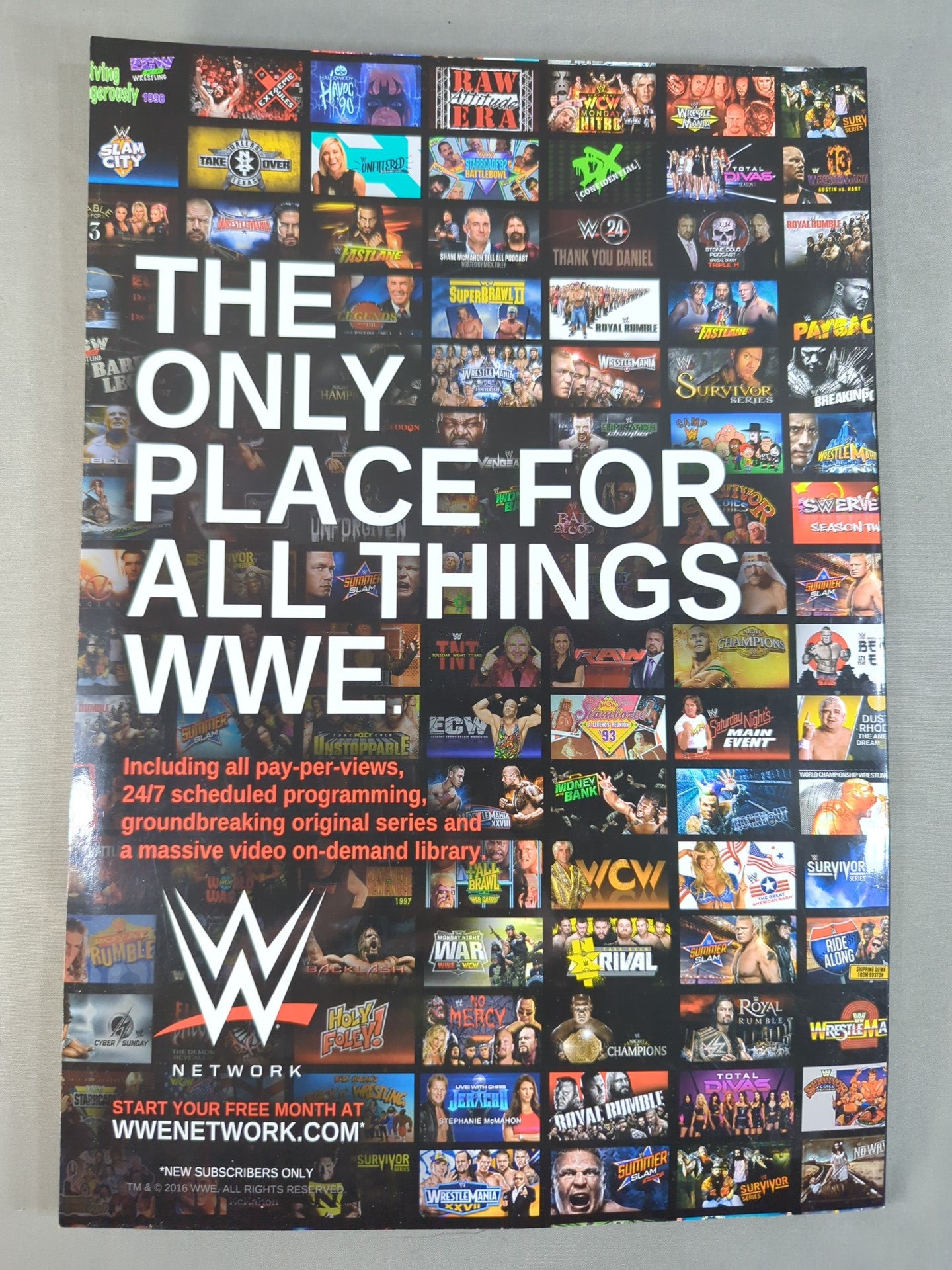 WWE OFFICIAL PROGRAM 2016