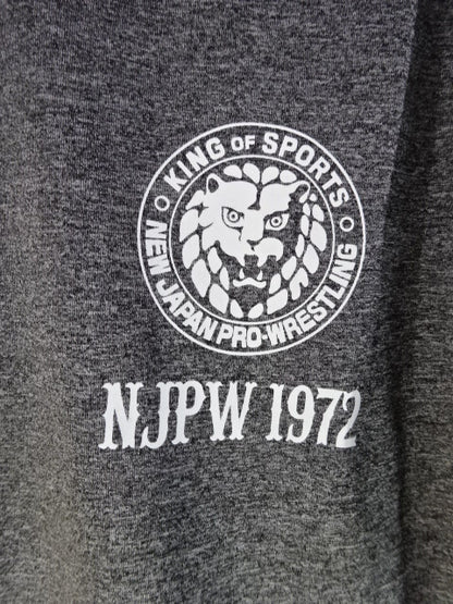 New Japan Pro Wrestling × Shimamura Lion Mark Dry T-Shirt (1) (Grey)