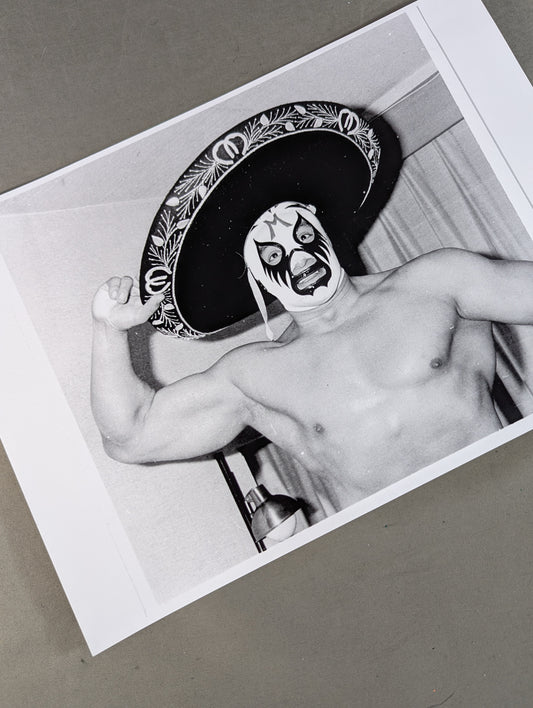 Mil Mascaras  Black and White  large Judgment Photo  (A-1)