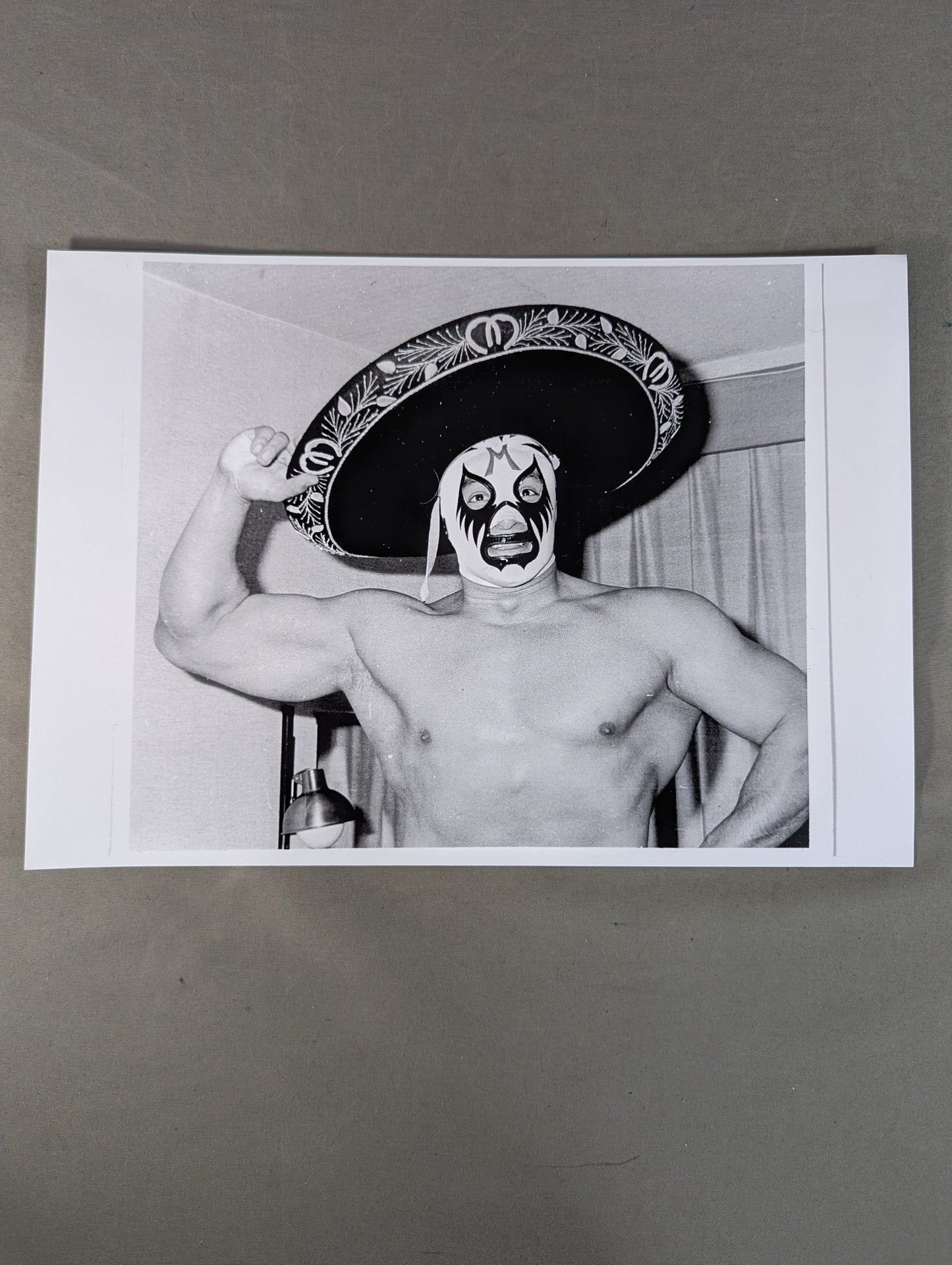 Mil Mascaras  Black and White  large Judgment Photo  (A-1)