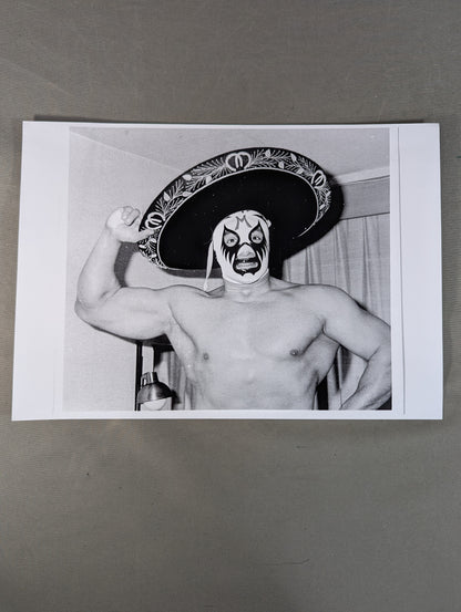 Mil Mascaras  Black and White  large Judgment Photo  (A-1)