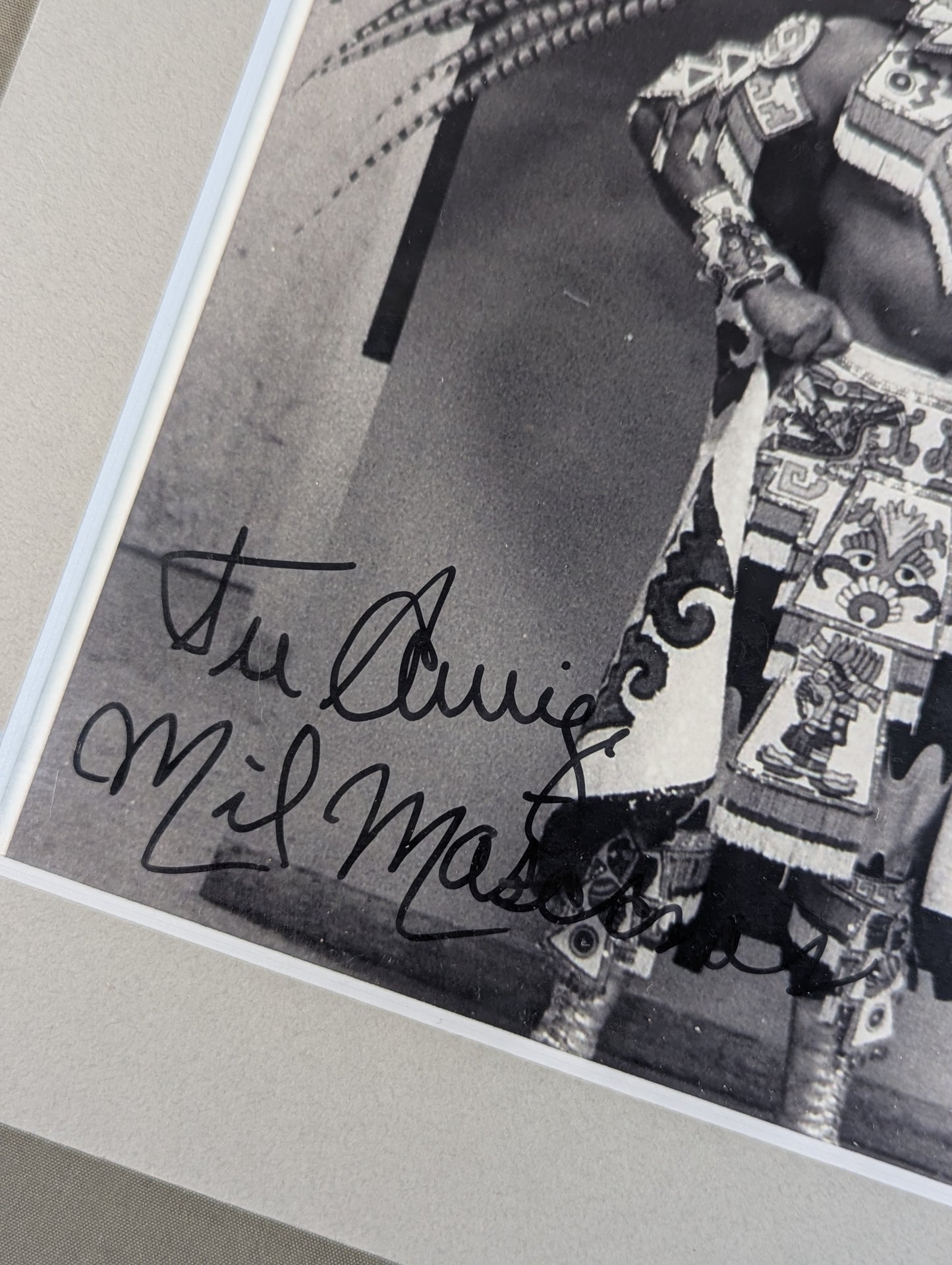 Mil Mascaras  hand signed autograph  Panel Pro-Photo (A-5)