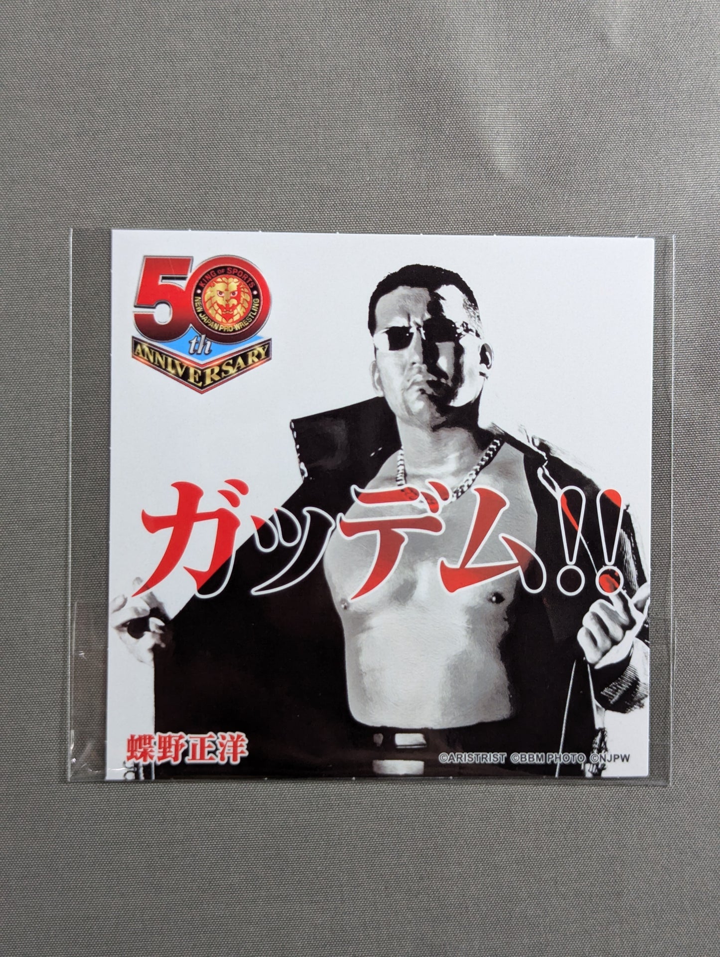 蝶野正洋 新日本プロレス50周年 クリアファイル＆ステッカーセット