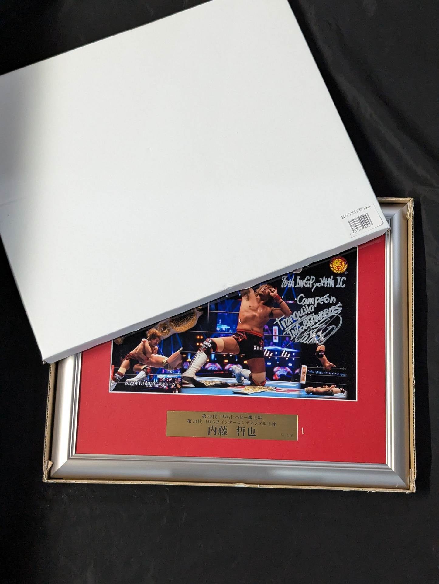 ☆史上初二冠王者☆ 内藤哲也 IWGP＆インターコンチネンタル王座 直筆