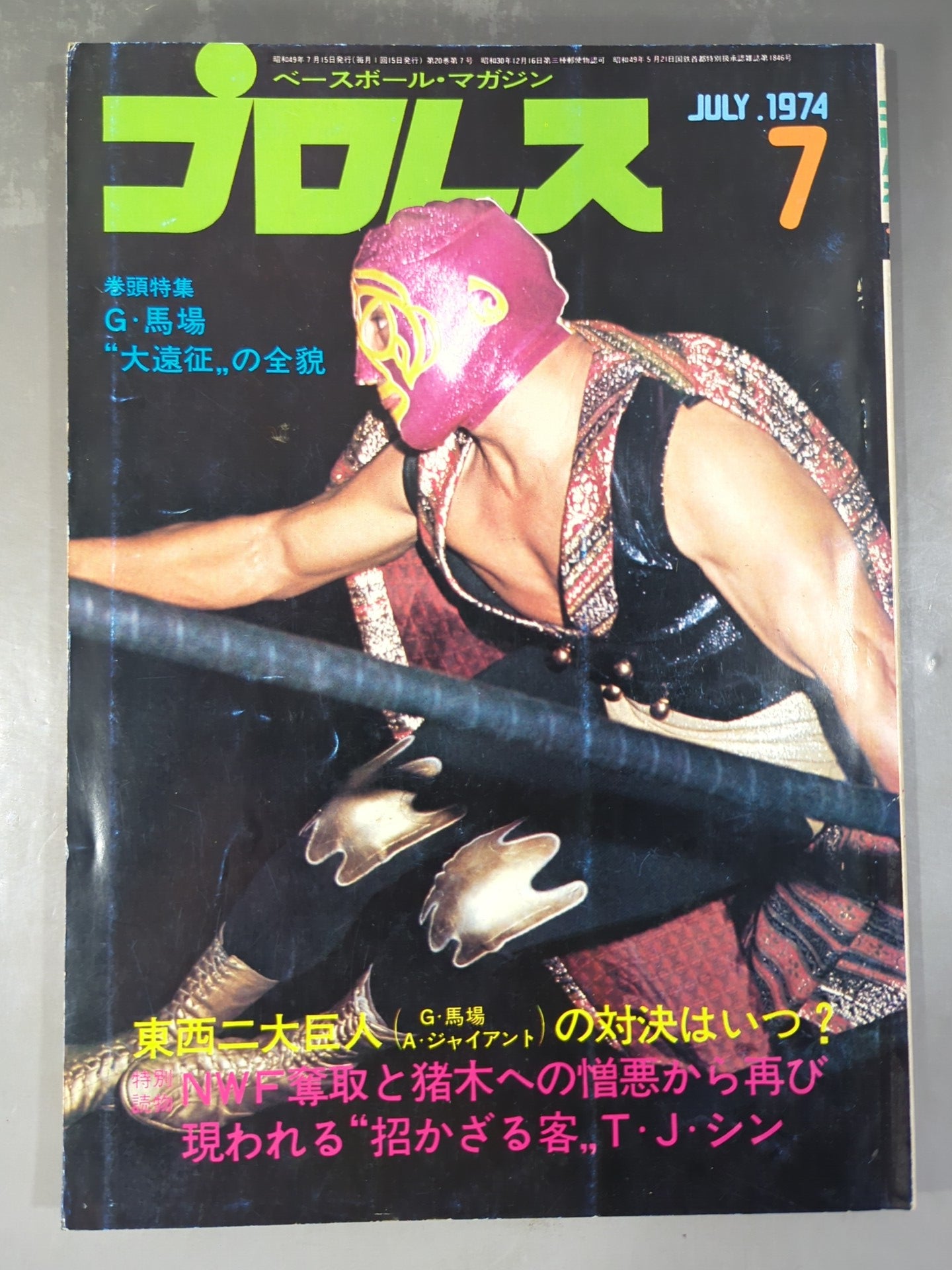 Monthly Pro Wrestling July 1974 issue