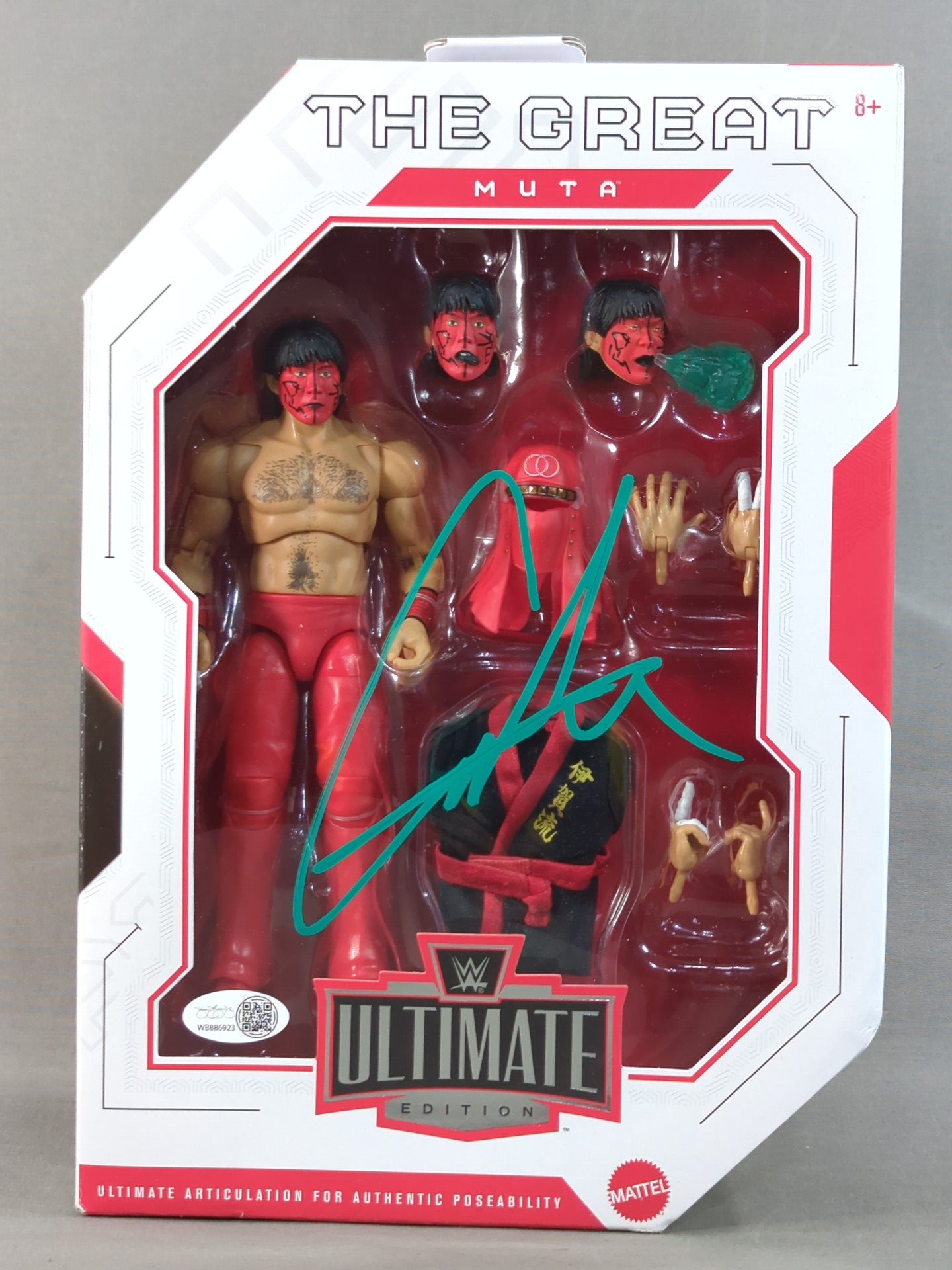 【hand signed autograph】 Great  Muta (Red)