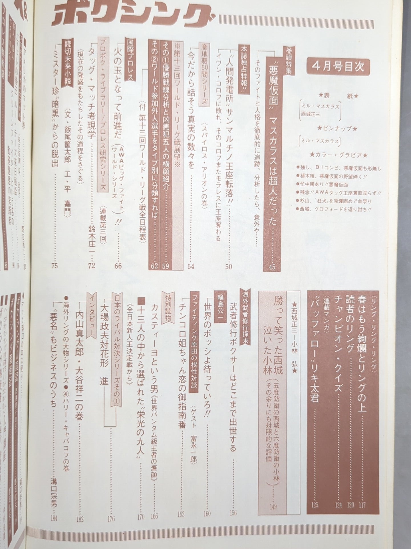 Pro Wrestling  & Boxing April 1971