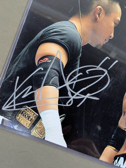 El Desperado & KUSHIDA 2 hand signed autographs  Pro-Photo 