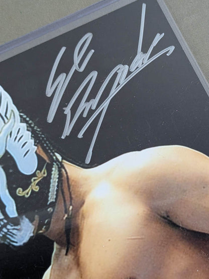 El Desperado & KUSHIDA 2 hand signed autographs  Pro-Photo 