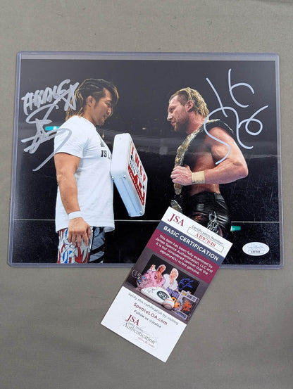 Hiroshi Tanahashi  & Kenny Omega 2 hand signed autographs Pro-Photo  (JSA Certified)