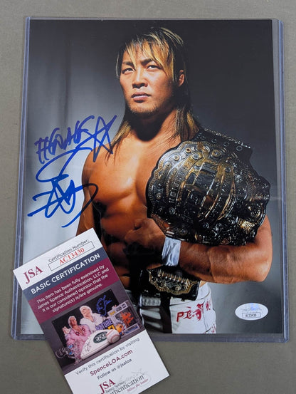 Hiroshi Tanahashi  hand signed autograph Pro-Photo  (JSA Certification) (2)