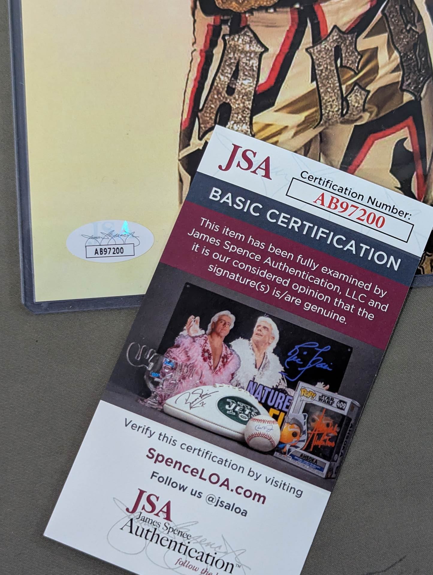 Hiroshi Tanahashi & Io Shirai (Iyo Sky) 2 hand signed autographs  Pro-Photo  (JSA Certification) )