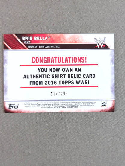 2016 TOPPS WWE ブリー・ベラ 公式リングマットカード