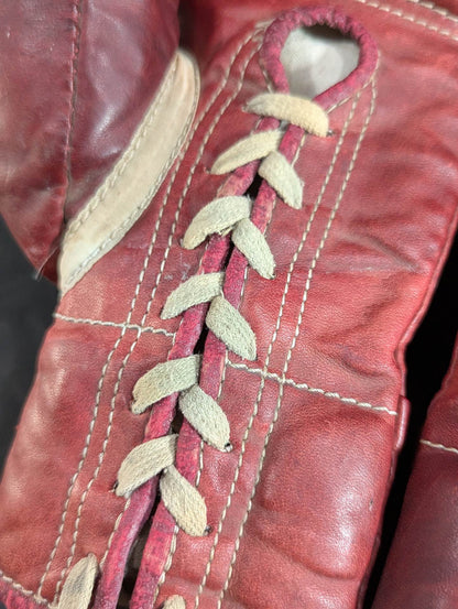 ★ Kick demon Tadashi Sawamura hand signed autograph !! ★ Winning 70's Vintage Gloves