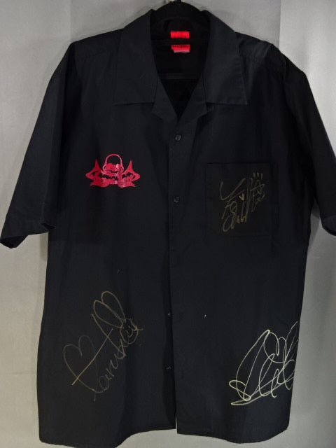 [4 fighters hand signed autograph 】SECRET BASE Open Collar Shirt