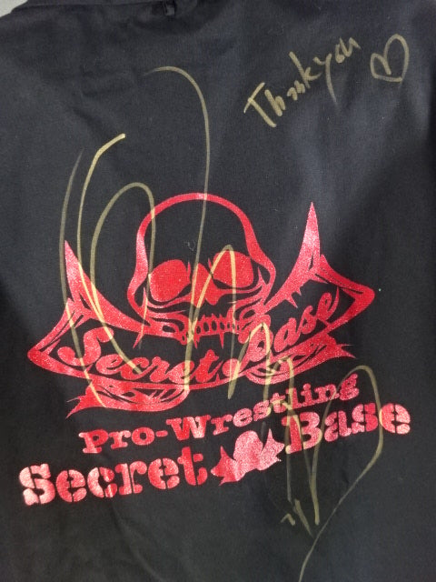 [4 fighters hand signed autograph 】SECRET BASE Open Collar Shirt