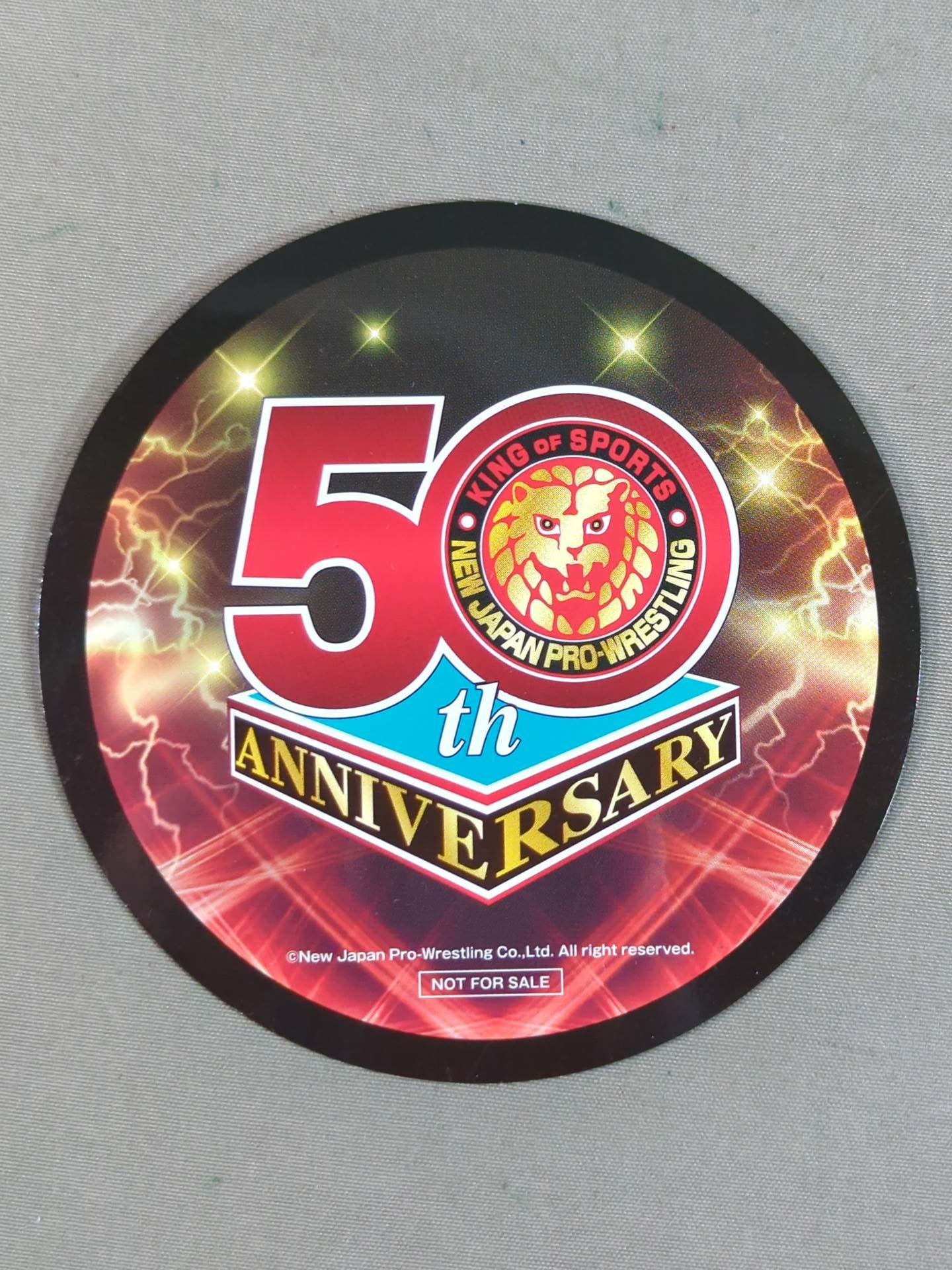 ★G1 CLIMAX 32来場特典★ 50周年記念ロゴ マグネットシート