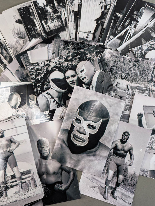 Blue Demon Lucha Libre Magazine Black and White Photo Set