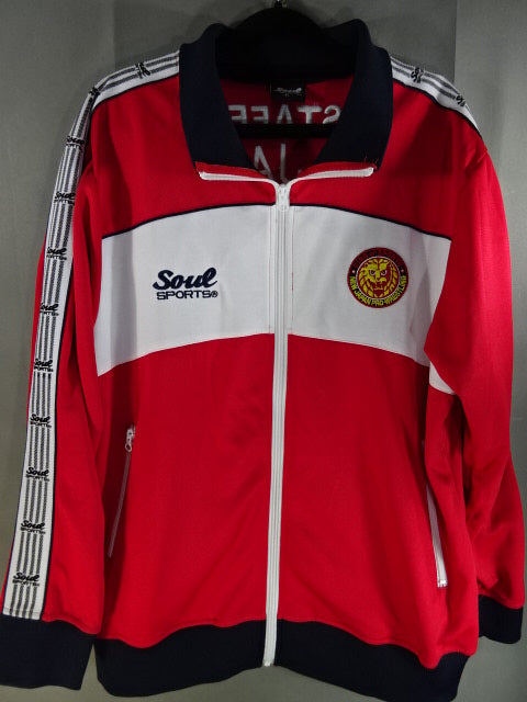 New Japan Pro Wrestling ×SOUL Lion Mark Staff Jersey Jacket (1) (Red)