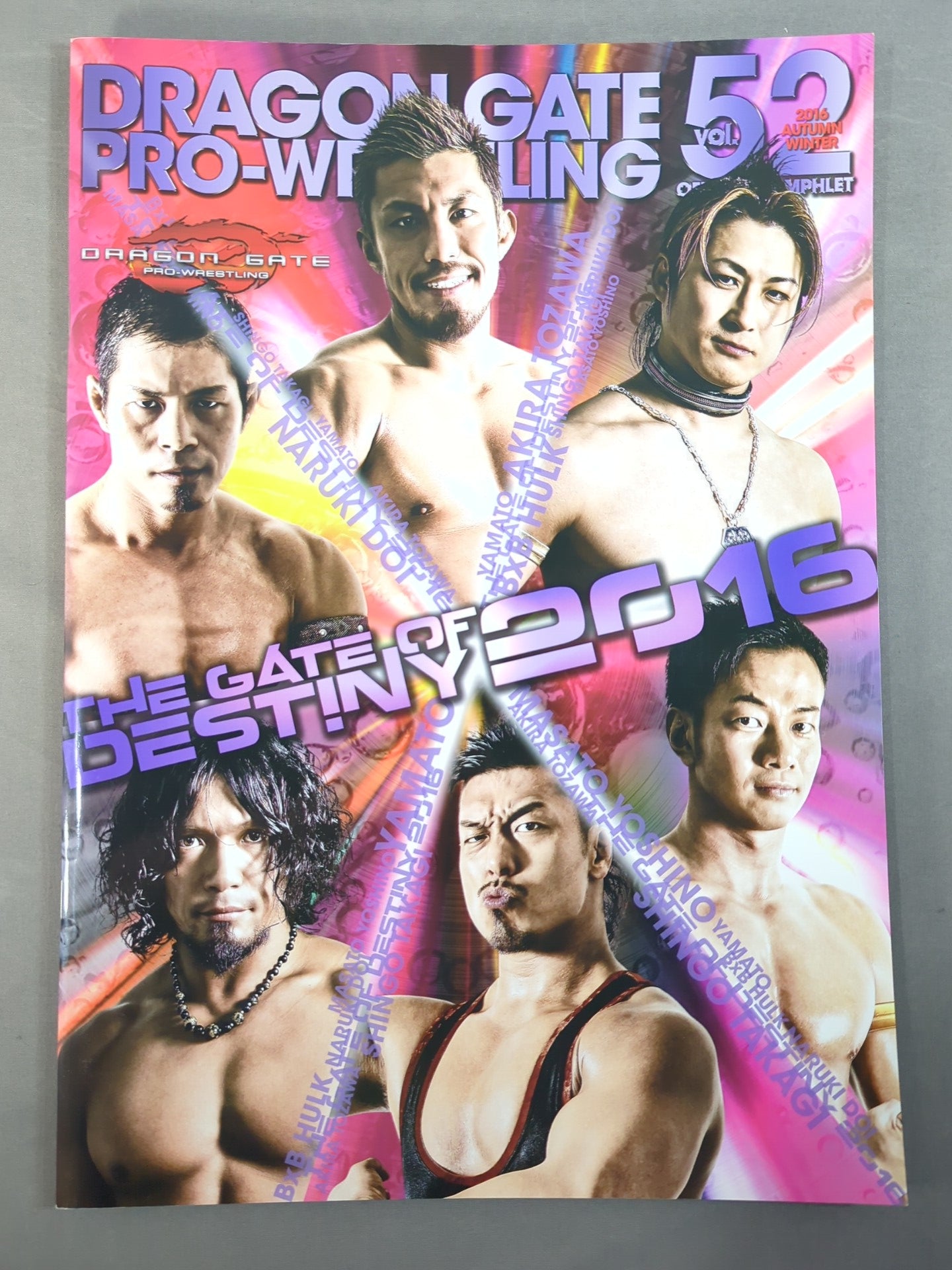 【Ben-K hand signed autograph 】2016 DRAGON GATE OFFICIAL PAMPHLET Vol.52