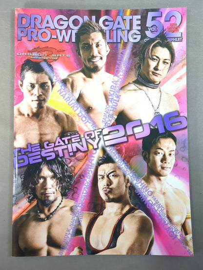 【Ben-K hand signed autograph 】2016 DRAGON GATE OFFICIAL PAMPHLET Vol.52