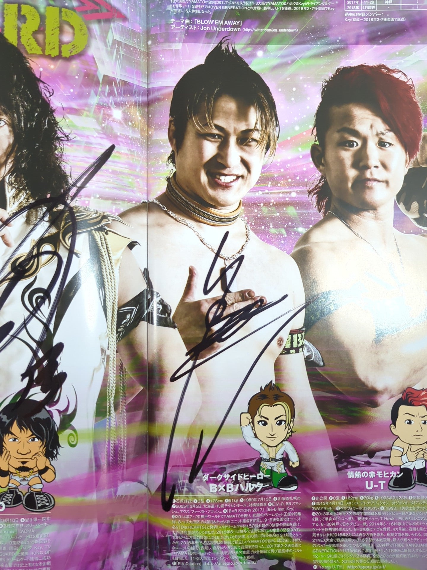 7選手直筆サイン入り】2018 DRAGON GATE OFFICIAL PAMPHLET Vol.66