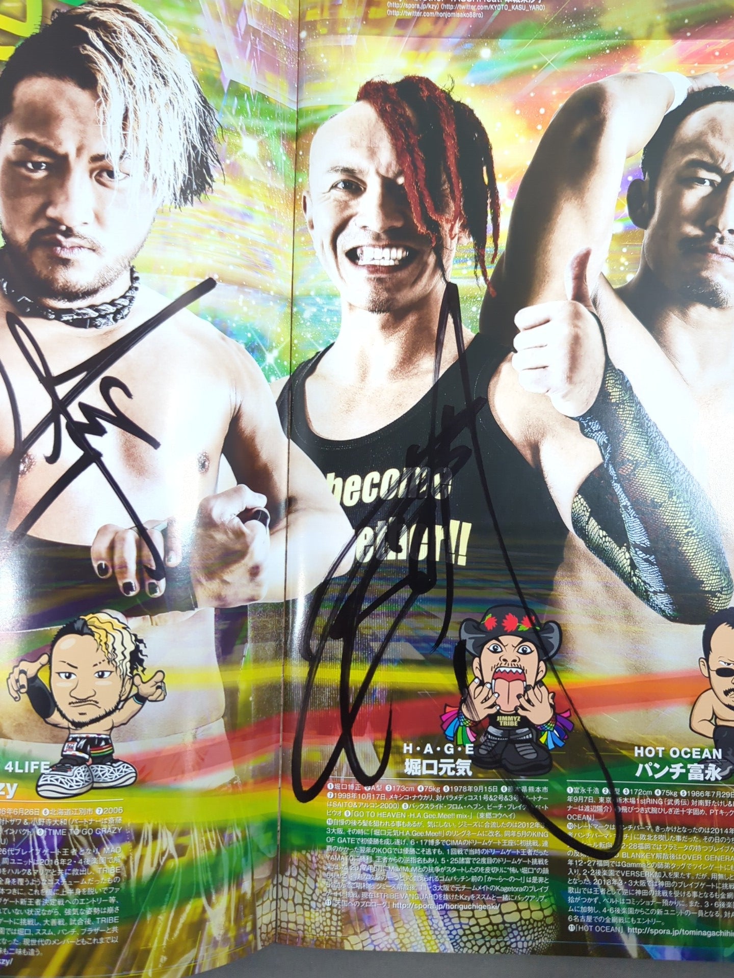 7選手直筆サイン入り】2018 DRAGON GATE OFFICIAL PAMPHLET Vol.66