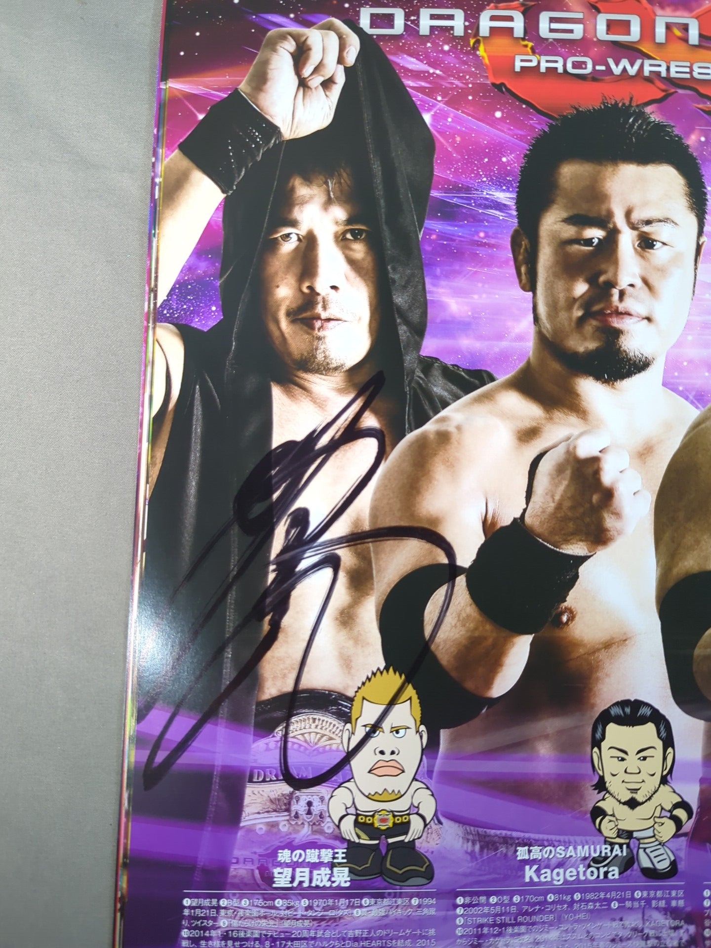 7選手直筆サイン入り】2018 DRAGON GATE OFFICIAL PAMPHLET Vol.66