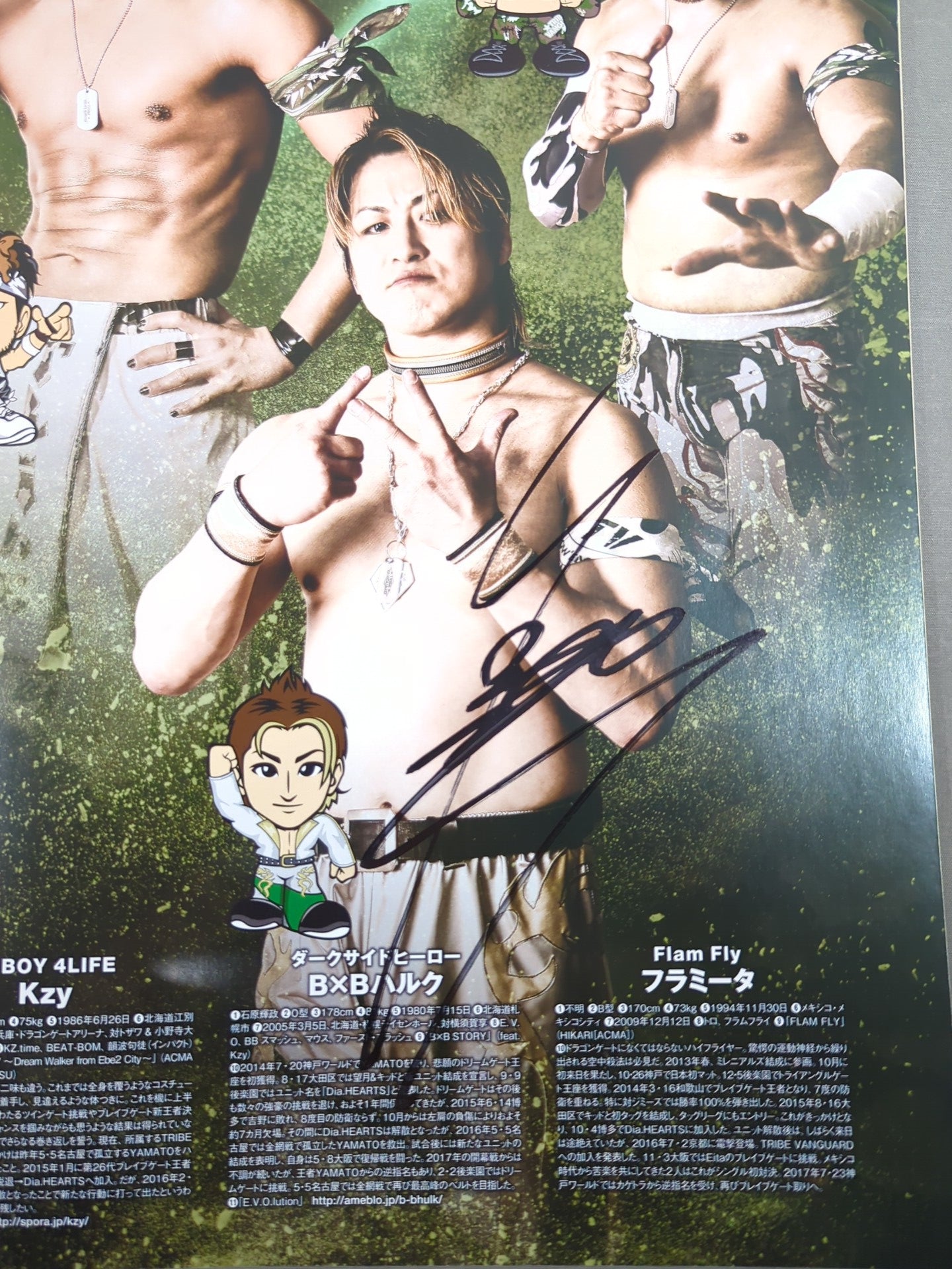 8選手直筆サイン入り】2017 DRAGON GATE OFFICIAL PAMPHLET Vol.58