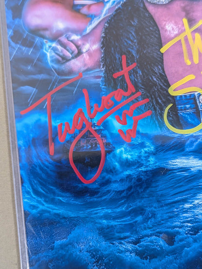 Typhoon, Shockmaster & Tug hand signed autograph Pro-Photo 