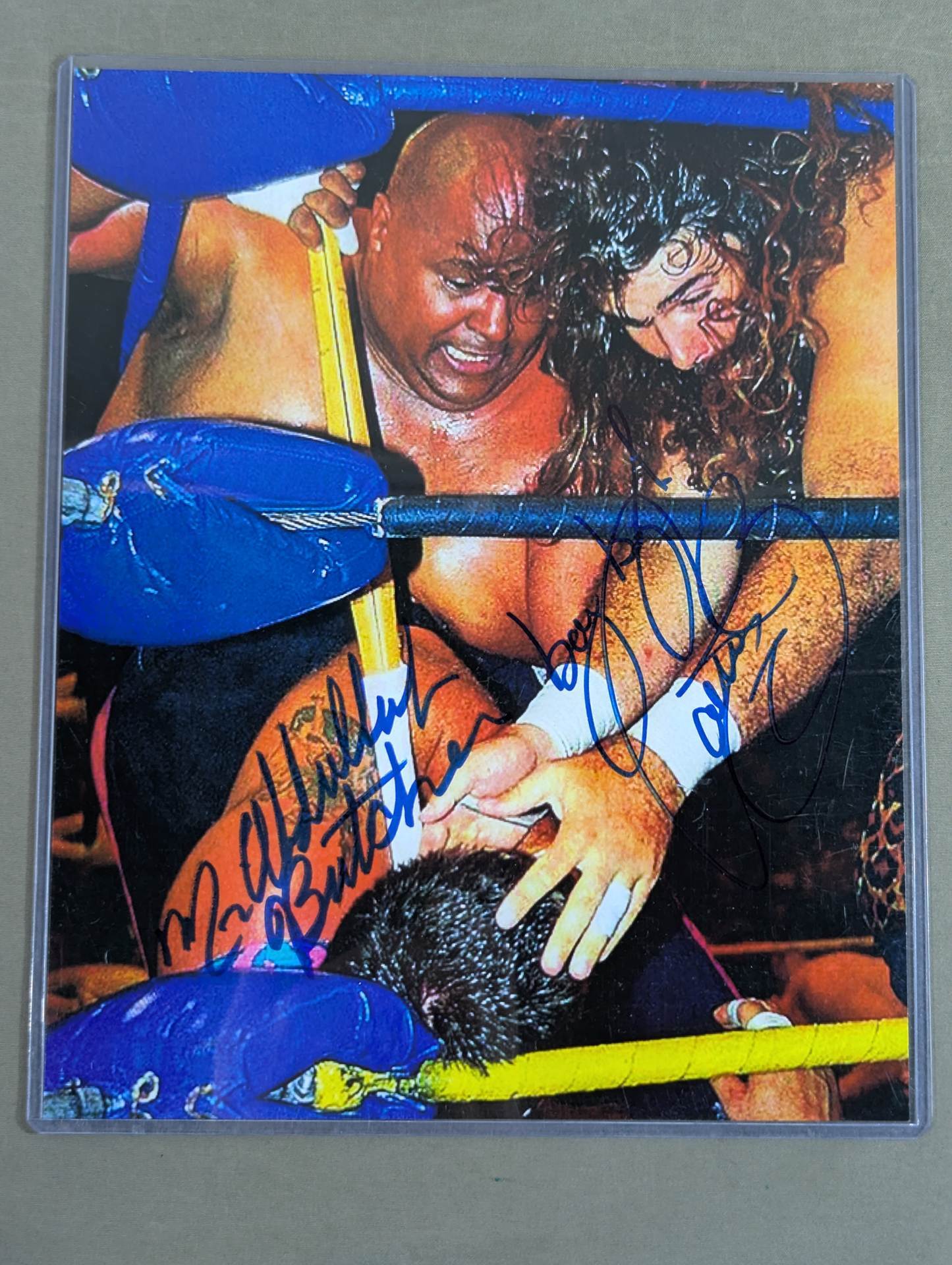 アブドーラ・ザ・ブッチャー&カクタス・ジャック 直筆Wサイン入り