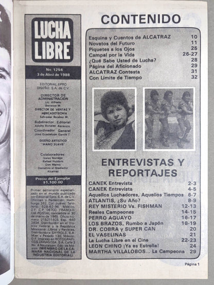 LUCHA LIBRE No.1254