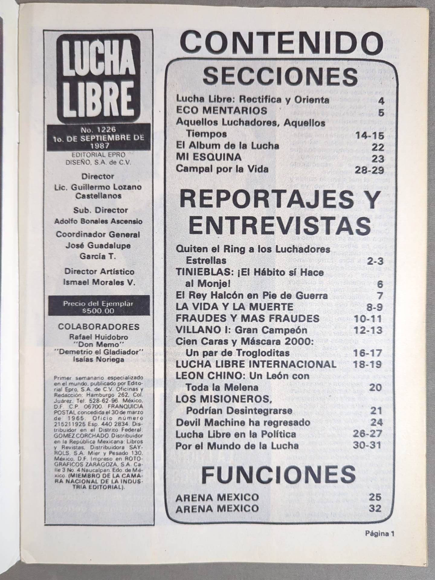 LUCHA LIBRE No.1226