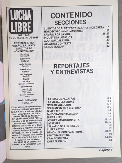 LUCHA LIBRE No.1248