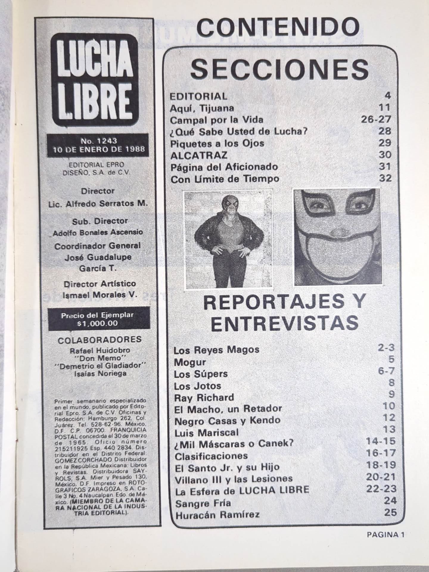 LUCHA LIBRE No.1243