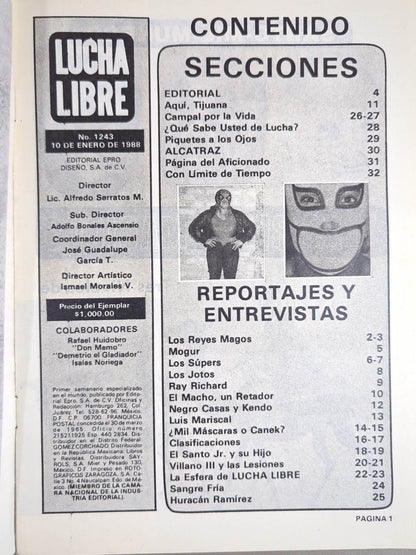 LUCHA LIBRE No.1243