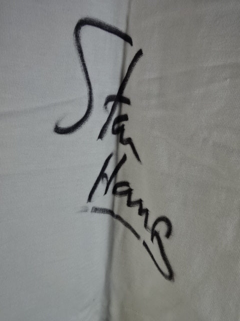 【hand signed autograph】 Stan Hansen "The President of PWF" T-shirt