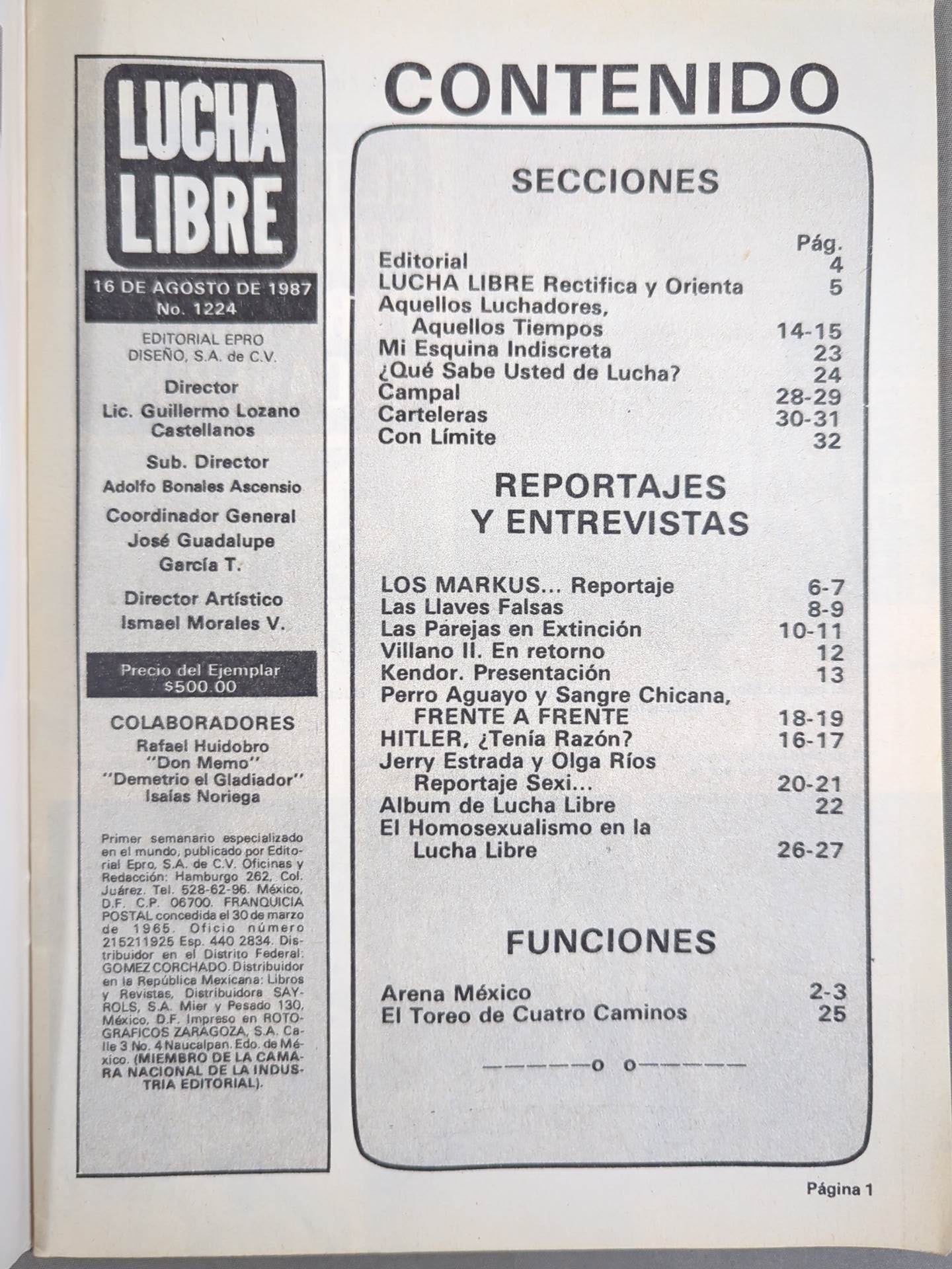 LUCHA LIBRE No.1224